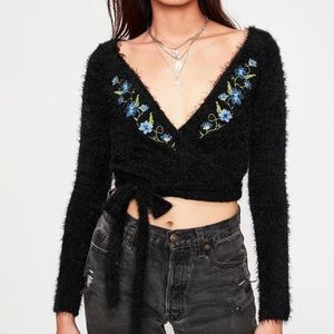 Dolls Kill Beat Poetry Fuzzy Sweater